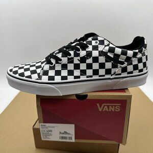 Vans Seldan Checkerboard Black/White Men's Skate Shoes Canvas Sneakers NIB 11.5